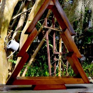 Handcrafted 16 inch wooden tabletop Christmas tree